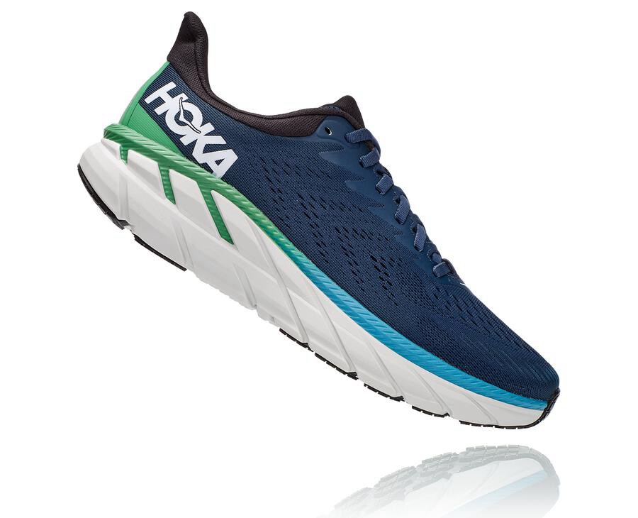 Hoka One One Clifton 7 Löparskor Herr - Marinblå - GTEXD-9286